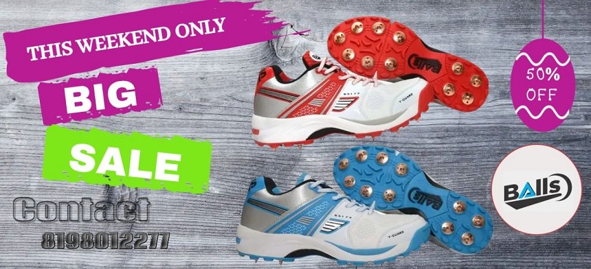 Cricket Shoes Sale For New Year Big Discount